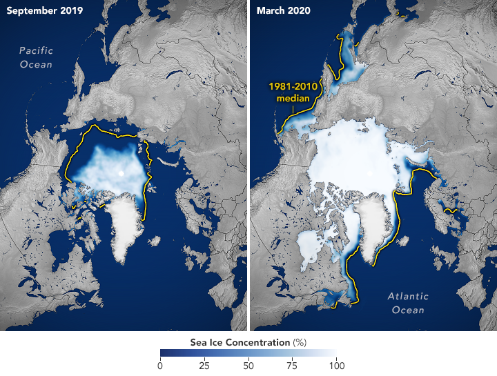 rising sea temperatures and shrinking summer ice cover across the Nares Strait