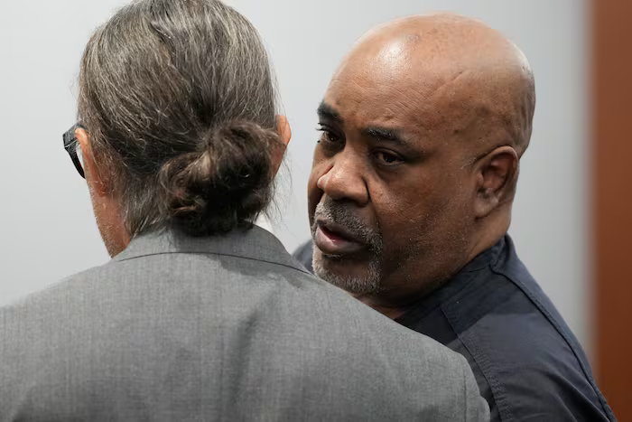 Courtroom photo of Duane Davis during his sentencing hearing