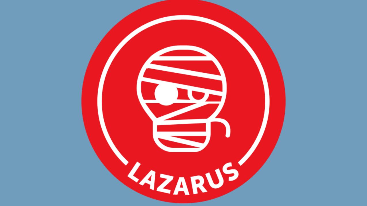 Lazarus Group cyber threat logo representing North Korea-linked cyberattacks and cyber espionage.