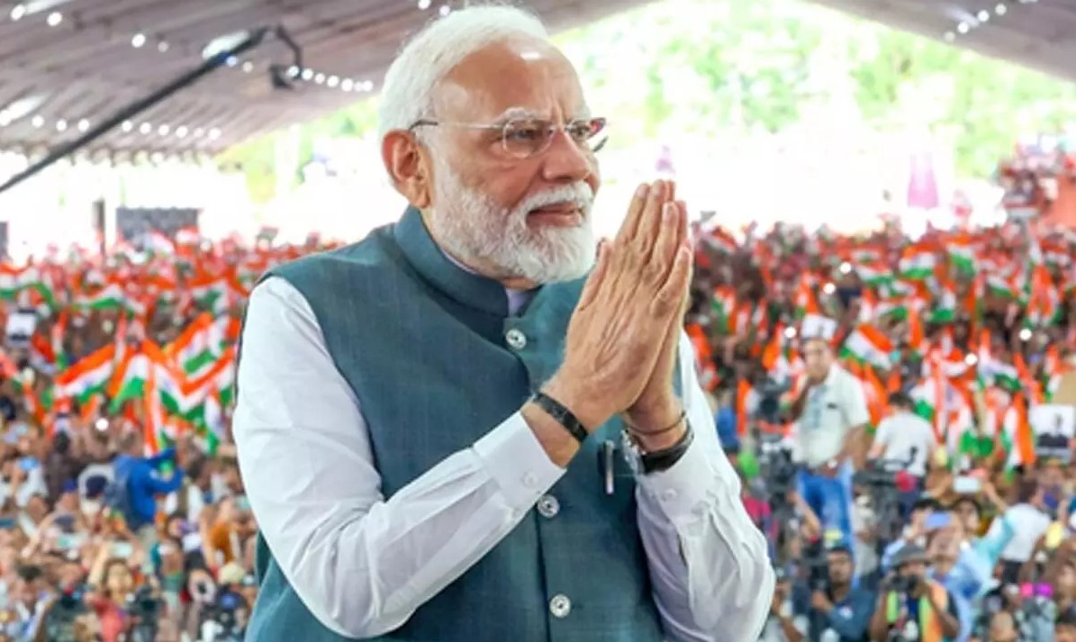 Prime Minister Narendra Modi addressing Lok Sabha during the special session on the Constitution 131st Amendment Bill and women's reservation reform